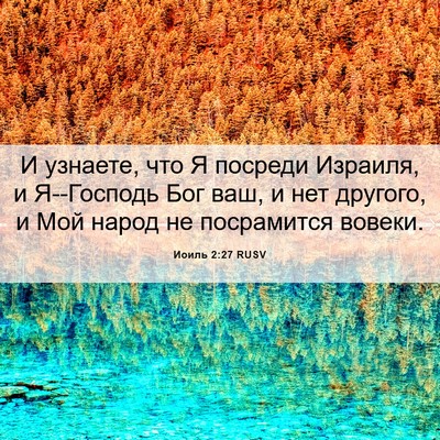 Picture 06 - Иоиль 2:27 RUSV - И узнаете, что Я посреди - Bible Verse Picture