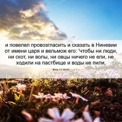 Picture 06 - Иона 3:7 RUSV - и повелел провозгласить и - Bible Verse Picture