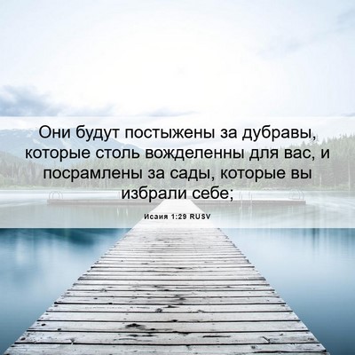 Picture 06 - Исаия 1:29 RUSV - Они будут постыжены за - Bible Verse Picture