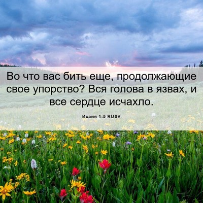 Picture 06 - Исаия 1:5 RUSV - Во что вас бить еще, - Bible Verse Picture