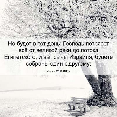 Picture 06 - Исаия 27:12 RUSV - Но будет в тот день: - Bible Verse Picture
