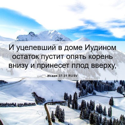 Picture 06 - Исаия 37:31 RUSV - И уцелевший в доме Иудином - Bible Verse Picture