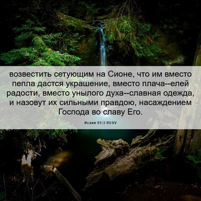 Picture 06 - Исаия 61:3 RUSV - возвестить сетующим на - Bible Verse Picture