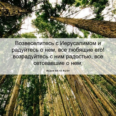 Picture 06 - Исаия 66:10 RUSV - Возвеселитесь с - Bible Verse Picture