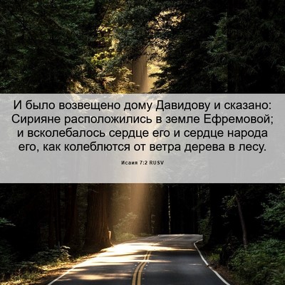Picture 06 - Исаия 7:2 RUSV - И было возвещено дому - Bible Verse Picture