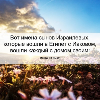 Picture 06 - Исход 1:1 RUSV - Вот имена сынов - Bible Verse Picture