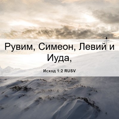 Picture 06 - Исход 1:2 RUSV - Рувим, Симеон, Левий и - Bible Verse Picture