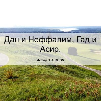 Picture 06 - Исход 1:4 RUSV - Дан и Неффалим, Гад и - Bible Verse Picture