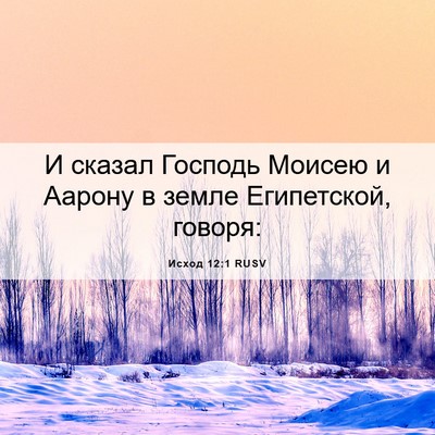 Picture 06 - Исход 12:1 RUSV - И сказал Господь Моисею и - Bible Verse Picture