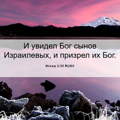 Picture 06 - Исход 2:25 RUSV - И увидел Бог сынов - Bible Verse Picture