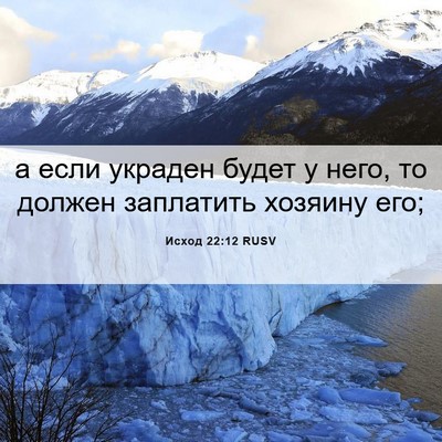 Picture 06 - Исход 22:12 RUSV - а если украден будет у - Bible Verse Picture