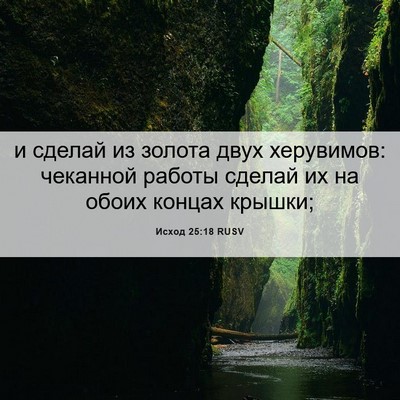 Picture 06 - Исход 25:18 RUSV - и сделай из золота двух - Bible Verse Picture