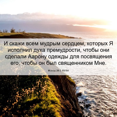 Picture 06 - Исход 28:3 RUSV - И скажи всем мудрым - Bible Verse Picture