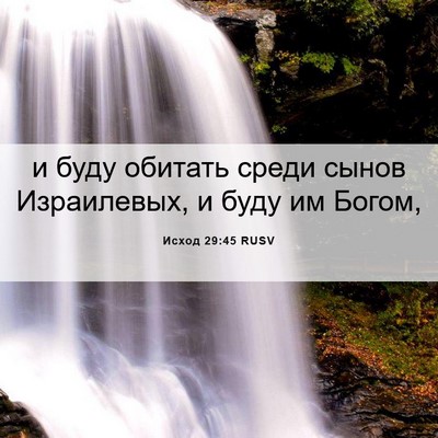 Picture 06 - Исход 29:45 RUSV - и буду обитать среди сынов - Bible Verse Picture