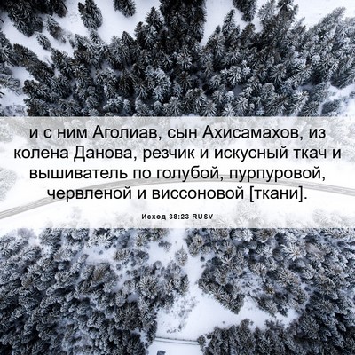 Picture 06 - Исход 38:23 RUSV - и с ним Аголиав, сын - Bible Verse Picture