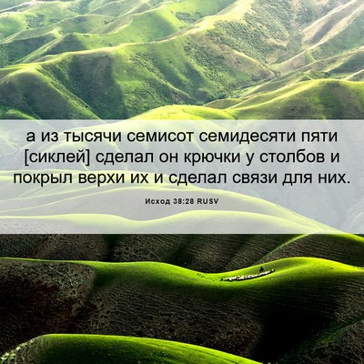 Picture 06 - Исход 38:28 RUSV - а из тысячи семисот - Bible Verse Picture