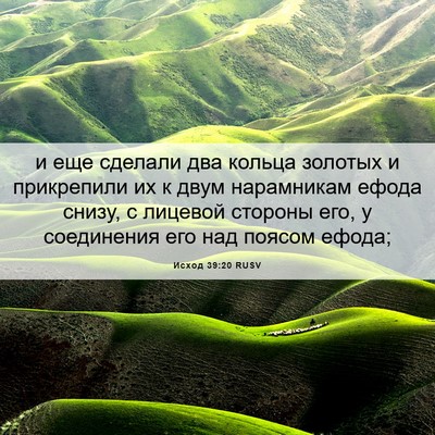 Picture 06 - Исход 39:20 RUSV - и еще сделали два кольца - Bible Verse Picture