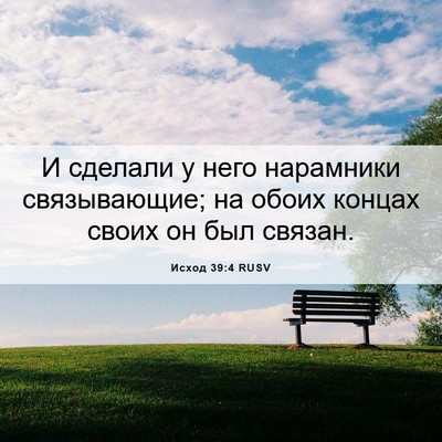 Picture 06 - Исход 39:4 RUSV - И сделали у него нарамники - Bible Verse Picture