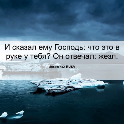 Picture 06 - Исход 4:2 RUSV - И сказал ему Господь: что - Bible Verse Picture