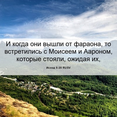 Picture 06 - Исход 5:20 RUSV - И когда они вышли от - Bible Verse Picture