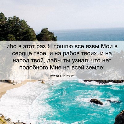 Picture 06 - Исход 9:14 RUSV - ибо в этот раз Я пошлю все - Bible Verse Picture