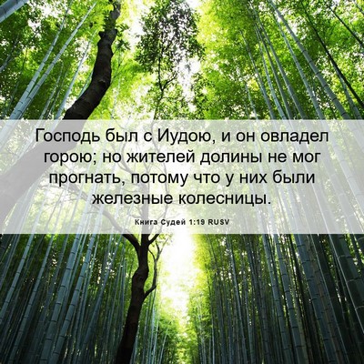 Picture 06 - Книга Судей 1:19 RUSV - Господь был с Иудою, и он - Bible Verse Picture