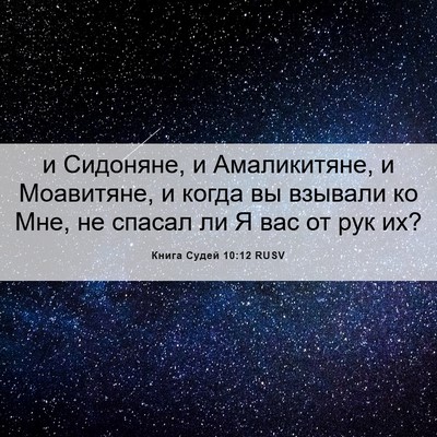 Picture 06 - Книга Судей 10:12 RUSV - и Сидоняне, и Амаликитяне, - Bible Verse Picture