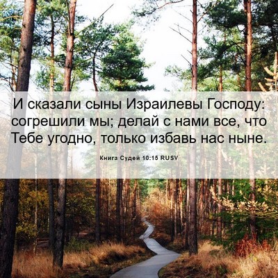 Picture 06 - Книга Судей 10:15 RUSV - И сказали сыны Израилевы - Bible Verse Picture