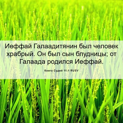 Picture 06 - Книга Судей 11:1 RUSV - Иеффай Галаадитянин был - Bible Verse Picture