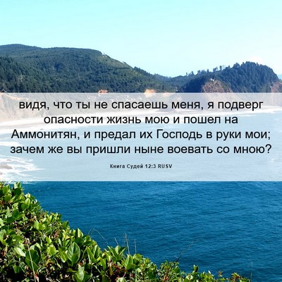 Picture 06 - Книга Судей 12:3 RUSV - видя, что ты не спасаешь - Bible Verse Picture