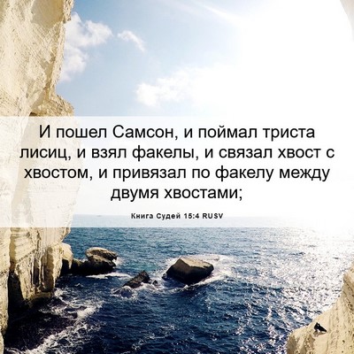 Picture 06 - Книга Судей 15:4 RUSV - И пошел Самсон, и поймал - Bible Verse Picture
