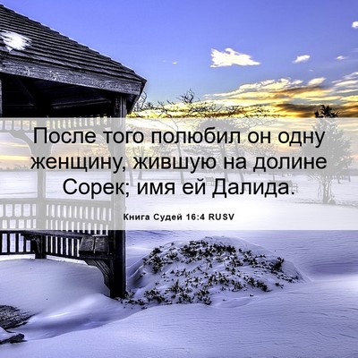 Picture 06 - Книга Судей 16:4 RUSV - После того полюбил он одну - Bible Verse Picture