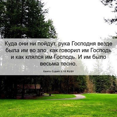 Picture 06 - Книга Судей 2:15 RUSV - Куда они ни пойдут, рука - Bible Verse Picture