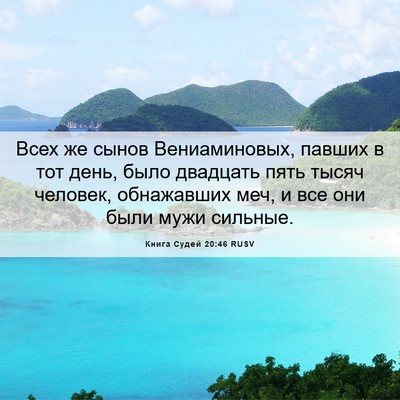 Picture 06 - Книга Судей 20:46 RUSV - Всех же сынов - Bible Verse Picture