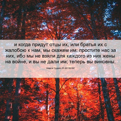Picture 06 - Книга Судей 21:22 RUSV - и когда придут отцы их, или - Bible Verse Picture
