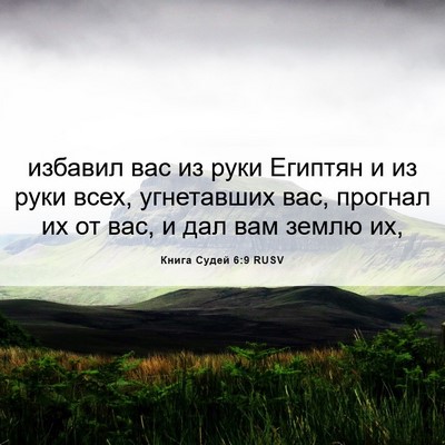 Picture 06 - Книга Судей 6:9 RUSV - избавил вас из руки - Bible Verse Picture