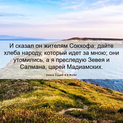 Picture 06 - Книга Судей 8:5 RUSV - И сказал он жителям - Bible Verse Picture