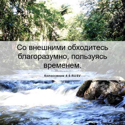 Picture 06 - Колоссянам 4:5 RUSV - Со внешними обходитесь - Bible Verse Picture