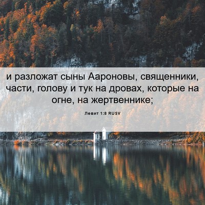 Picture 06 - Левит 1:8 RUSV - и разложат сыны Аароновы, - Bible Verse Picture