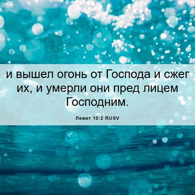 Picture 06 - Левит 10:2 RUSV - и вышел огонь от Господа и - Bible Verse Picture