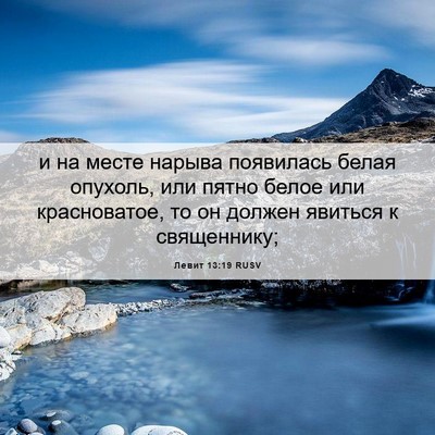 Picture 06 - Левит 13:19 RUSV - и на месте нарыва - Bible Verse Picture
