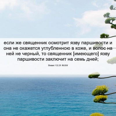 Picture 06 - Левит 13:31 RUSV - если же священник осмотрит - Bible Verse Picture