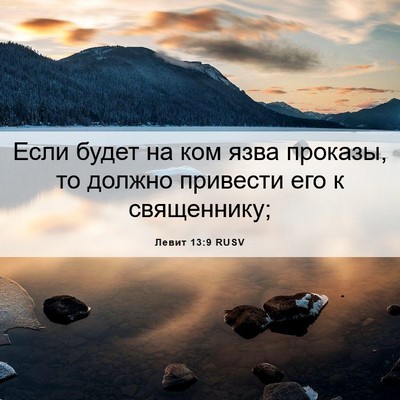 Picture 06 - Левит 13:9 RUSV - Если будет на ком язва - Bible Verse Picture