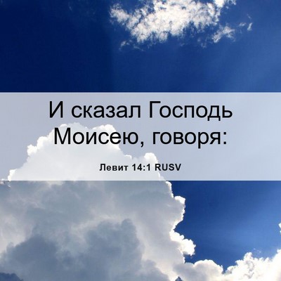 Picture 06 - Левит 14:1 RUSV - И сказал Господь Моисею, - Bible Verse Picture