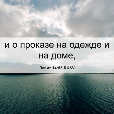 Picture 06 - Левит 14:55 RUSV - и о проказе на одежде и на - Bible Verse Picture
