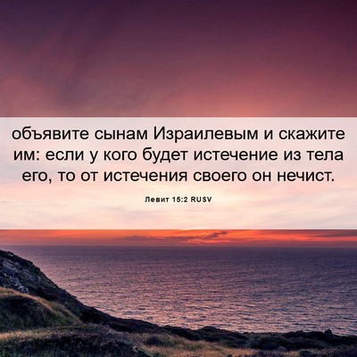 Picture 06 - Левит 15:2 RUSV - объявите сынам Израилевым - Bible Verse Picture