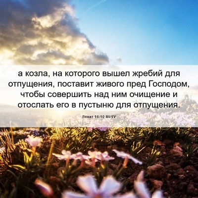 Picture 06 - Левит 16:10 RUSV - а козла, на которого вышел - Bible Verse Picture
