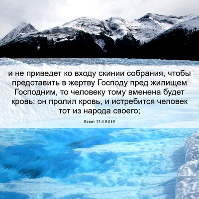 Picture 06 - Левит 17:4 RUSV - и не приведет ко входу - Bible Verse Picture