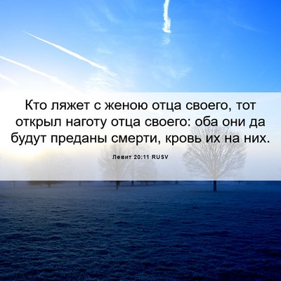 Picture 06 - Левит 20:11 RUSV - Кто ляжет с женою отца - Bible Verse Picture
