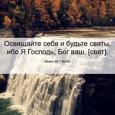 Picture 06 - Левит 20:7 RUSV - Освящайте себя и будьте - Bible Verse Picture